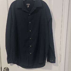 Van Heusen Dark Blue Casual Button Down Shirt